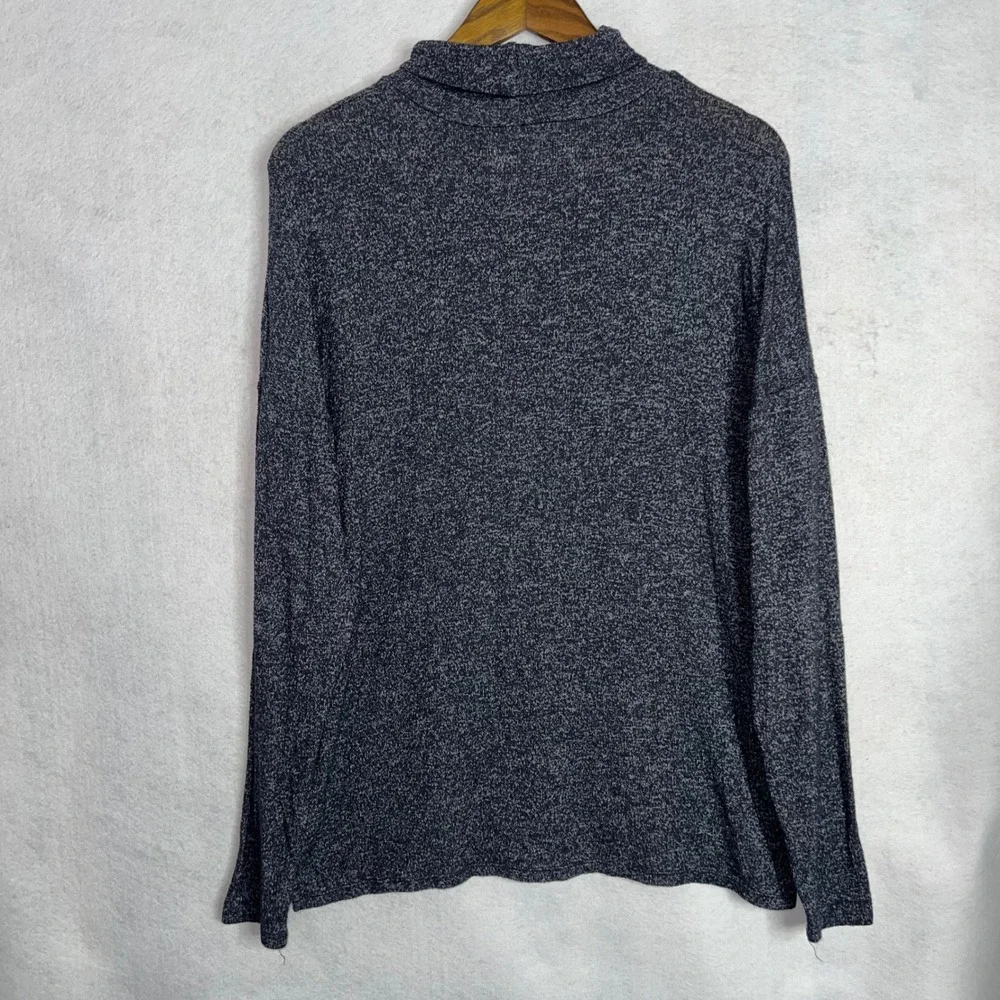 Abercrombie & Fitch Marled Blue Turtleneck Sweater Women Size L Cozy‎ Relaxed